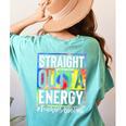 Teacher's Assistant Straight Outta Energy Teaching Tie Dye For Men Women Women's Comfort Colors T-Shirt Back Print Chalky Mint