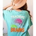 Teachers Love Brains Halloween 2025 Skeleton Costume Women's Comfort Colors T-Shirt Back Print Chalky Mint Teachers Love Brains Halloween 2025 Skeleton Costume Women's Comfort Colors T-Shirt Back Print Chalky Mint