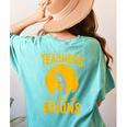 Teachers Love Brains Shirt Men Women Halloween Teacher Women's Comfort Colors T-Shirt Back Print Chalky Mint