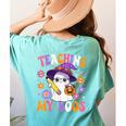 Teaching My Boos Teacher Ghost Teach Halloween Teacher Women's Comfort Colors T-Shirt Back Print Chalky Mint Teaching My Boos Teacher Ghost Teach Halloween Teacher Women's Comfort Colors T-Shirt Back Print Chalky Mint