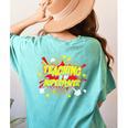 Teaching Is My Superpower Retro Comic Teacher Women's Comfort Colors T-Shirt Back Print Chalky Mint Teaching Is My Superpower Retro Comic Teacher Women's Comfort Colors T-Shirt Back Print Chalky Mint