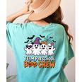 Team Preschool Boo Crew Halloween Teacher Student Costume Women's Comfort Colors T-Shirt Back Print Chalky Mint