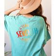 Team Seventh Grade Teacher Student Back To School 7th Grade Women's Comfort Colors T-Shirt Back Print Chalky Mint