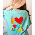 Teens Graduation I Heart My Teachers I Love My Teachers Women's Comfort Colors T-Shirt Back Print Chalky Mint