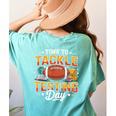 Test Day State Football Tackle Testing Day Sports Teacher Women's Comfort Colors T-Shirt Back Print Chalky Mint