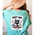 Test Day Stressed Cat Teacher Student Kids Testing Day Women's Comfort Colors T-Shirt Back Print Chalky Mint Test Day Stressed Cat Teacher Student Kids Testing Day Women's Comfort Colors T-Shirt Back Print Chalky Mint