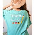 Testing Testing 123 Cute Math Teacher Student Test Day Men Women Girls Kids Women's Comfort Colors T-Shirt Back Print Chalky Mint Testing Testing 123 Cute Math Teacher Student Test Day Men Women Girls Kids Women's Comfort Colors T-Shirt Back Print Chalky Mint