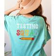 Testing Squad Costume Test Day Teacher Student School Women's Comfort Colors T-Shirt Back Print Chalky Mint Testing Squad Costume Test Day Teacher Student School Women's Comfort Colors T-Shirt Back Print Chalky Mint