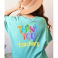 Thank You Teacher Appreciation Graduation Men Women Girls Kids Women's Comfort Colors T-Shirt Back Print Chalky Mint