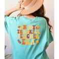 In My Thankful Teacher Era Autumn Thanksgiving Fall Season Women's Comfort Colors T-Shirt Back Print Chalky Mint In My Thankful Teacher Era Autumn Thanksgiving Fall Season Women's Comfort Colors T-Shirt Back Print Chalky Mint