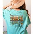 Thankful Teacher Thanksgiving Fall Pumpkin Turkey Women's Comfort Colors T-Shirt Back Print Chalky Mint Thankful Teacher Thanksgiving Fall Pumpkin Turkey Women's Comfort Colors T-Shirt Back Print Chalky Mint