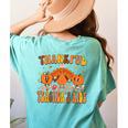 Thankful Teacher's Aide Thanksgiving Autumn Fall Women Men Women's Comfort Colors T-Shirt Back Print Chalky Mint