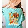 Thanksgiving Love Kindergarten Teacher Turkey Autumn Fall Women's Comfort Colors T-Shirt Back Print Chalky Mint Thanksgiving Love Kindergarten Teacher Turkey Autumn Fall Women's Comfort Colors T-Shirt Back Print Chalky Mint