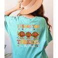 Thanksgiving Teacher I Teach The Cutest Turkeys In The Flock Women's Comfort Colors T-Shirt Back Print Chalky Mint Thanksgiving Teacher I Teach The Cutest Turkeys In The Flock Women's Comfort Colors T-Shirt Back Print Chalky Mint