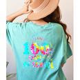 Tie Dye Happy 100th Day Of School Teacher Student 100 Days Women's Comfort Colors T-Shirt Back Print Chalky Mint Tie Dye Happy 100th Day Of School Teacher Student 100 Days Women's Comfort Colors T-Shirt Back Print Chalky Mint