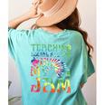 Tie Dye Teaching Social Studies Is My Jam Sunglasses Teacher Women's Comfort Colors T-Shirt Back Print Chalky Mint Tie Dye Teaching Social Studies Is My Jam Sunglasses Teacher Women's Comfort Colors T-Shirt Back Print Chalky Mint