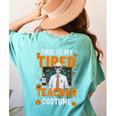 This Is My Tired Teacher Costume Halloween Costumes Women's Comfort Colors T-Shirt Back Print Chalky Mint This Is My Tired Teacher Costume Halloween Costumes Women's Comfort Colors T-Shirt Back Print Chalky Mint