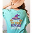 This Is My Tired Teacher Costume Halloween Premium Tri-Blend Women's Comfort Colors T-Shirt Back Print Chalky Mint
