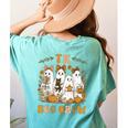 TK Boo Crew Preppy Halloween Floral Ghost TK Teacher Team TK Women's Comfort Colors T-Shirt Back Print Chalky Mint TK Boo Crew Preppy Halloween Floral Ghost TK Teacher Team TK Women's Comfort Colors T-Shirt Back Print Chalky Mint