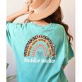 Toddler Teacher Rainbow Leopard Infant Teacher Men Women Women's Comfort Colors T-Shirt Back Print Chalky Mint Toddler Teacher Rainbow Leopard Infant Teacher Men Women Women's Comfort Colors T-Shirt Back Print Chalky Mint
