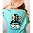 History Teacher Messy Bun Life Hair Glasses Women's Comfort Colors T-Shirt Back Print Chalky Mint History Teacher Messy Bun Life Hair Glasses Women's Comfort Colors T-Shirt Back Print Chalky Mint
