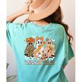 Trick Or Teach Groovy Teacher Halloween Floral Ghost Women's Comfort Colors T-Shirt Back Print Chalky Mint Trick Or Teach Groovy Teacher Halloween Floral Ghost Women's Comfort Colors T-Shirt Back Print Chalky Mint