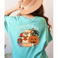 Trick Or Teach Retro Halloween Teacher Women Men Costume Women's Comfort Colors T-Shirt Back Print Chalky Mint Trick Or Teach Retro Halloween Teacher Women Men Costume Women's Comfort Colors T-Shirt Back Print Chalky Mint