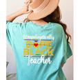 Unapologetic Dope Teacher African American Melanin Women's Comfort Colors T-Shirt Back Print Chalky Mint