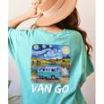 Van Go Retro Vanlife Art Teacher Women's Comfort Colors T-Shirt Back Print Chalky Mint