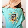 Weird Teachers Build Character Raccoon Colourful Floral Women's Comfort Colors T-Shirt Back Print Chalky Mint Weird Teachers Build Character Raccoon Colourful Floral Women's Comfort Colors T-Shirt Back Print Chalky Mint