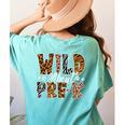 Wild About Pre-K Teacher Student First Day Of Kindergarten Women's Comfort Colors T-Shirt Back Print Chalky Mint