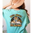 Wild About Reading Tiger For Teachers & Students Women's Comfort Colors T-Shirt Back Print Chalky Mint Wild About Reading Tiger For Teachers & Students Women's Comfort Colors T-Shirt Back Print Chalky Mint