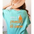 Will Trade Students For Candy Halloween Costume Teacher Women's Comfort Colors T-Shirt Back Print Chalky Mint