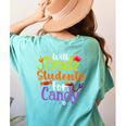 Will Trade Students For Candy Teacher Halloween Costume Women's Comfort Colors T-Shirt Back Print Chalky Mint Will Trade Students For Candy Teacher Halloween Costume Women's Comfort Colors T-Shirt Back Print Chalky Mint