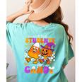 Will Trade Students For Candy Teacher Halloween Women's Comfort Colors T-Shirt Back Print Chalky Mint