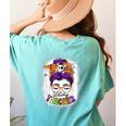 Witchy Teacher Halloween Messy Bun Teacher Bleached Women's Comfort Colors T-Shirt Back Print Chalky Mint Witchy Teacher Halloween Messy Bun Teacher Bleached Women's Comfort Colors T-Shirt Back Print Chalky Mint