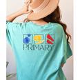Women Art Teacher Back To School Artist Primary Color Theory Women's Comfort Colors T-Shirt Back Print Chalky Mint