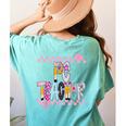 Women PE Teacher Back To School Physical Education Teacher Women's Comfort Colors T-Shirt Back Print Chalky Mint