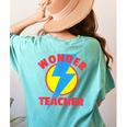 Wonder Teacher Teacher Halloween Tshirt Women's Comfort Colors T-Shirt Back Print Chalky Mint Wonder Teacher Teacher Halloween Tshirt Women's Comfort Colors T-Shirt Back Print Chalky Mint