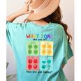 What Zone Are You In How Are You Feeling Teacher Women's Comfort Colors T-Shirt Back Print Chalky Mint What Zone Are You In How Are You Feeling Teacher Women's Comfort Colors T-Shirt Back Print Chalky Mint