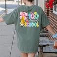100 Days Of School Preppy 100th Day Of School Teachers Girls Women's Comfort Colors T-Shirt Back Print Moss 100 Days Of School Preppy 100th Day Of School Teachers Girls Women's Comfort Colors T-Shirt Back Print Moss