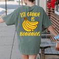 1st Grade Is Bananas Teacher Teaching Back To School Women's Comfort Colors T-Shirt Back Print Moss 1st Grade Is Bananas Teacher Teaching Back To School Women's Comfort Colors T-Shirt Back Print Moss