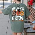 1st Grade Boo Crew Cute Ghost Halloween Teacher Kids Women's Comfort Colors T-Shirt Back Print Moss 1st Grade Boo Crew Cute Ghost Halloween Teacher Kids Women's Comfort Colors T-Shirt Back Print Moss