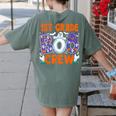 1st Grade Boo Crew First Grade Teacher Kids Happy Halloween Women's Comfort Colors T-Shirt Back Print Moss