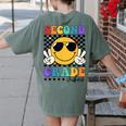 2nd Grade Teacher Shirts First Day Second Grade Shirt Girls Women's Comfort Colors T-Shirt Back Print Moss