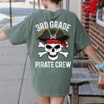 3rd Grade Pirate Crew Halloween Costume Student Teacher Women's Comfort Colors T-Shirt Back Print Moss
