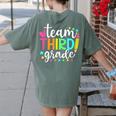 3rd Grade Team Pencil Teacher Student Back To School Girls Women's Comfort Colors T-Shirt Back Print Moss 3rd Grade Team Pencil Teacher Student Back To School Girls Women's Comfort Colors T-Shirt Back Print Moss