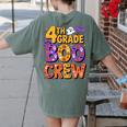 4th Grade Boo Crew Ghost Halloween Teacher Costume Women's Comfort Colors T-Shirt Back Print Moss 4th Grade Boo Crew Ghost Halloween Teacher Costume Women's Comfort Colors T-Shirt Back Print Moss