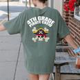 4th Grade Pirate Crew Halloween Costume Cool Teacher Student Women's Comfort Colors T-Shirt Back Print Moss