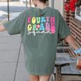 4th Grade Squad Fourth Teacher Student Team Back To School Women's Comfort Colors T-Shirt Back Print Moss 4th Grade Squad Fourth Teacher Student Team Back To School Women's Comfort Colors T-Shirt Back Print Moss